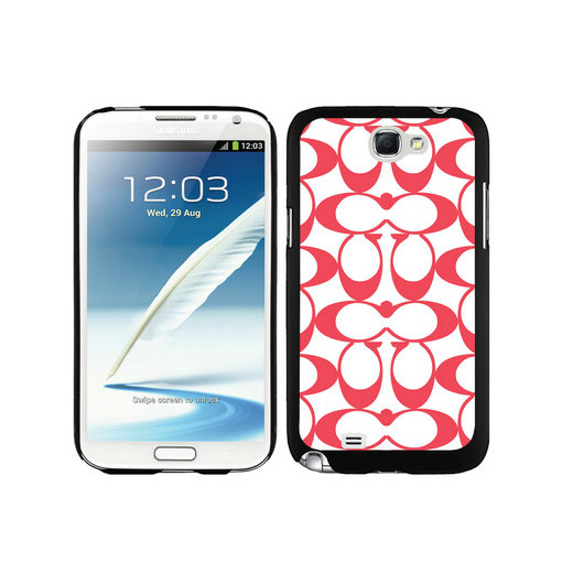 Coach Big Logo Red Samsung Note 2 Cases DSQ - Click Image to Close